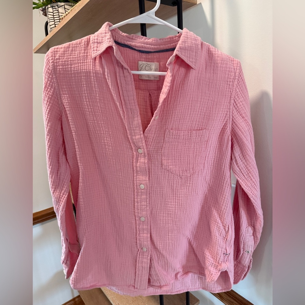 J. Crew Classic Pink Shirt